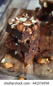 brownie with almond whole on top