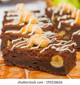 Brownie dessert on a tray 