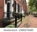 Brownstone house complex, row house