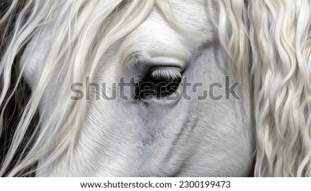 Brown,white horse fur, long magical mane background texture, Beautiful portrait of a horse closeup natural design