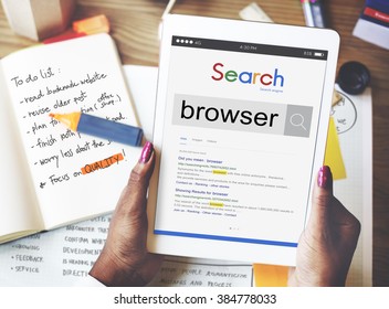 Browser Search Engine Browsing Web Page Technology Concept