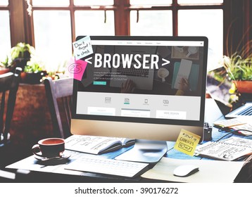 Konzept der Browser-Suchmaschine für das Browsen von Webseiten-Technologie