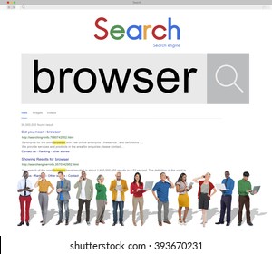 Browser Search Engine Browsing Web Page Technology Concept