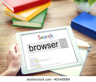 Browser Search Engine Browsing Web Page Technology Concept