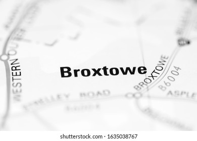 Broxtowe On A Geographical Map Of UK