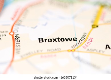 Broxtowe On A Geographical Map Of UK