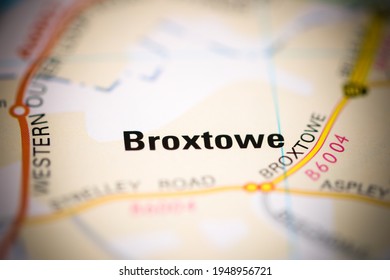 Broxtowe On A Geographical Map Of UK