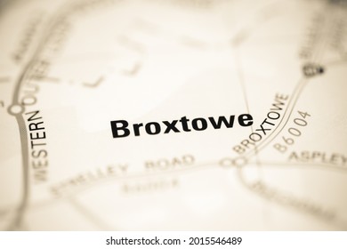 Broxtowe On A Geographical Map Of UK