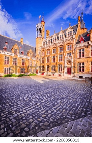 Bruges, Belgium. Gruuthuse, magnificent old Brugge city, West Flanders, once home to a prominent Flemish merchant family.