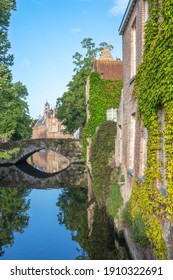 Bruges - Look To Canal In Evening Light.