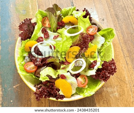 Brunch with delicious orange salad