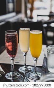 Brunch Mimosa Flight At A Restaurant