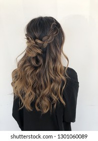 Brunette Braided Balayage Hair