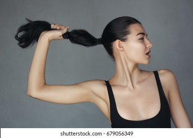 Ponytail Asian Images Stock Photos Vectors Shutterstock