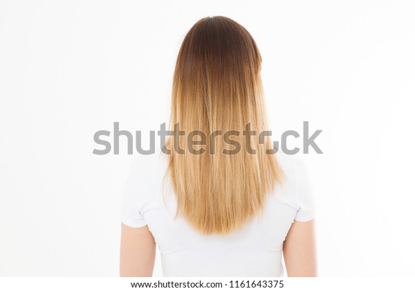 Brunette Girl Blonde Ombre Long Smooth Stock Photo Edit Now