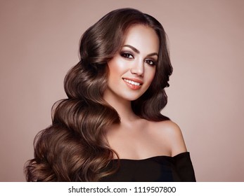 Woman Long Wavy Thick Hair Images Stock Photos Vectors