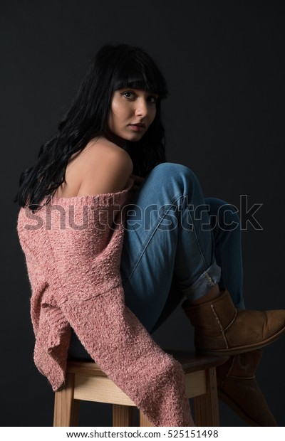 Brunette Mixed Race Hispanic Caucasian Girl Stock Photo Edit Now
