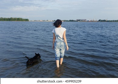 brunette travels on the beach true friend - Powered by Shutterstock