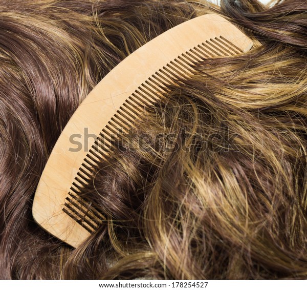 Brunette Wavy Hair Comb Stock Photo Edit Now 178254527