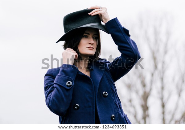 Brunette Woman Short Hair Elegant Clothes Stock Image Download Now