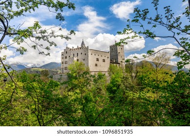 Brunico Castle On Italian Alps