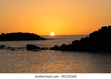 Bruning Sunrise In Costa Teguise