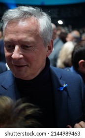 Bruno Le Maire The Minister Of Economy On April 02, 2022 During The Speech Of Emmanuel Macron For Presidential Candidate In Paris France During His Meeting.