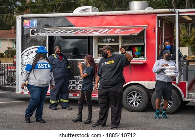 Brunswick, Georgia USA - December 31, 2020: Scenes From The Collard Green Caucus Food Giveaway, Sponsored By Black Voters Matter And A Better Glynn, Held At Ballard Park.