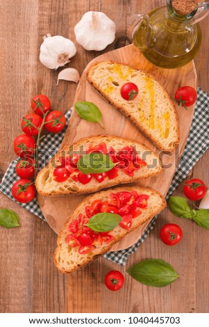 Similar – Hausgemachte italienische Bruschetta