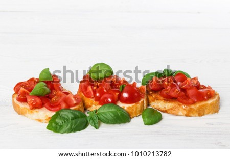 Similar – Hausgemachte italienische Bruschetta A