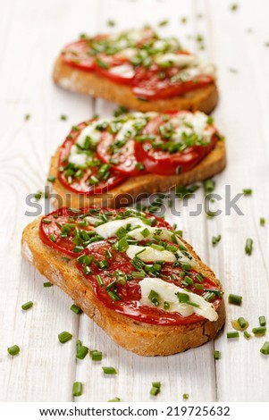 Similar – Hausgemachte italienische Bruschetta