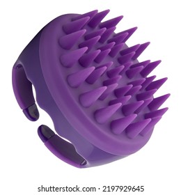 Brush for hair growth stimulating brush. Massage brush isolated on white - Shutterstock ID 2197929645
