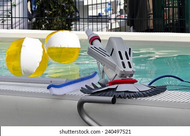 Brush And Mop Cleaning Equipment For Swimming Pool