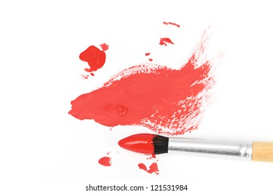 brush and paint scratch  isolated on white background