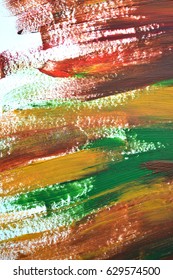 Brush strokes multicolored oil paint macro. Motley Abstract creative background. Isolated on white background.