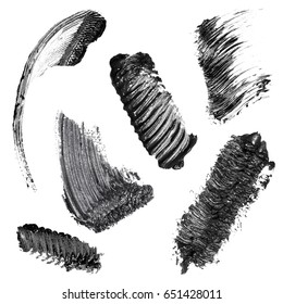 Brush strokes on white. Photo