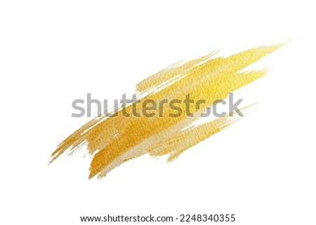 Brush writing golden background material (abstract)