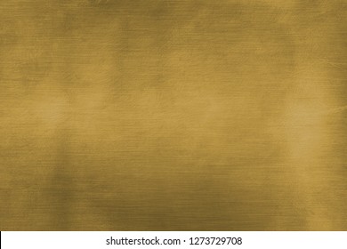 Brushed brass plate, gold colored metal sheet 