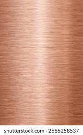Brushed copper texture background with a metallic sheen. The surface has fine lines and a warm color. Perfect for adding a touch of elegance and sophistication.