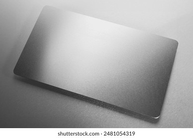 Brushed Metal Business Card Mockup Template