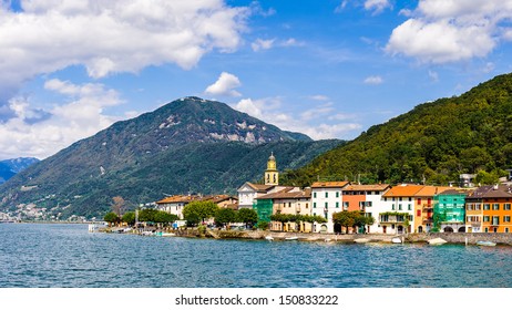 Brusino Arsizio, A Municipality In The District Of Lugano In Switzerland On The Lake Of Lugano. The Village Has Been Inhabited Since The Roman Era.