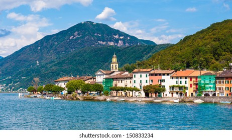 Brusino Arsizio, A Municipality In The District Of Lugano In Switzerland On The Lake Of Lugano. The Village Has Been Inhabited Since The Roman Era.