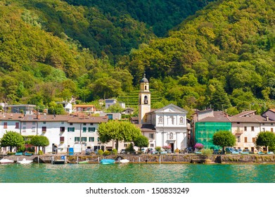 Brusino Arsizio, A Municipality In The District Of Lugano In Switzerland On The Lake Of Lugano. The Village Has Been Inhabited Since The Roman Era.