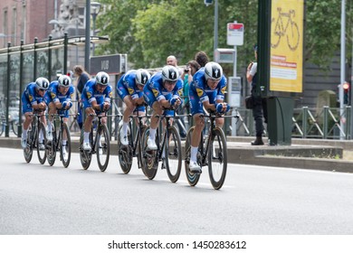 Brussel, België - July 7 2019 : Tour De France Team Time Trial