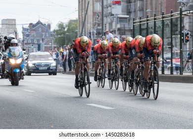 Brussel, België - July 7 2019 : Tour De France Team Time Trial