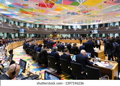 Brussels, Belgium. 14th May 2019. Meeting Of EU Defense Ministers At The EU Headquarters. 