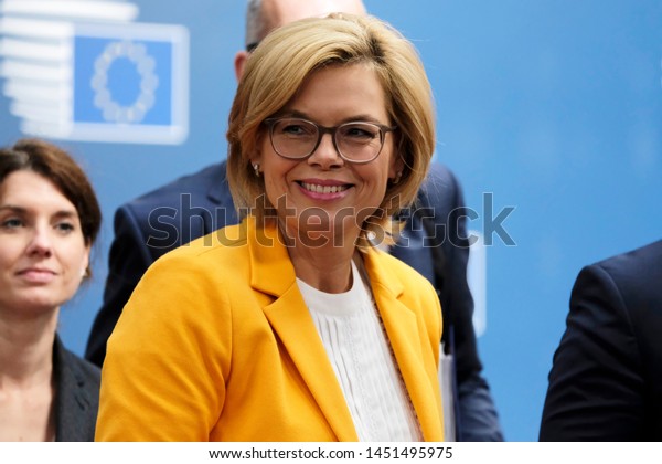 Brussels, Belgium, 15th July\
2019. German Minister of Food and Agriculture Julia Kloeckner \
attends in an European Union agriculture and fisheries council\
meeting.