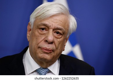 Brussels, Belgium. 19th Dec. 2018.Greece's President Prokopis Pavlopoulos Gives A Press Conference At The European Commission. 