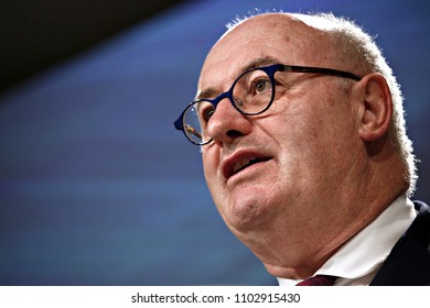 Brussels, Belgium. 1st June, 2018.Press Conference By European Commissioner Phil HOGAN On The Common Agricutural Policy. 