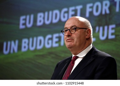 Brussels, Belgium. 1st June, 2018.Press Conference By European Commissioner Phil HOGAN On The Common Agricutural Policy. 